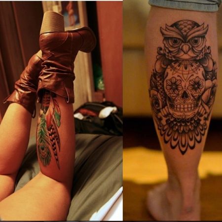 15 ιδέες για αντρικά και γυναικεία Τατουάζ στη γάμπα