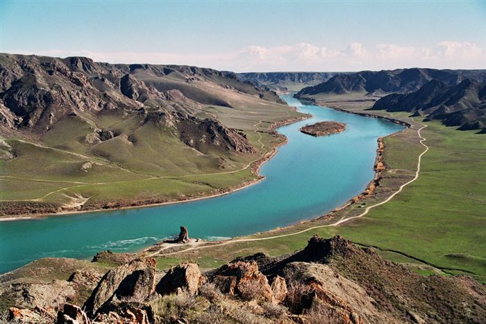 Λίμνη Balkhash, το Καζακστάν